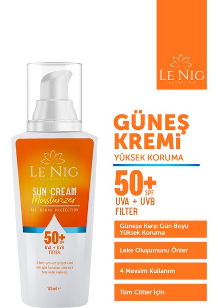 Yüksek Koruyucu SPF50+ Yüz ve Vücut Güneş Kremi