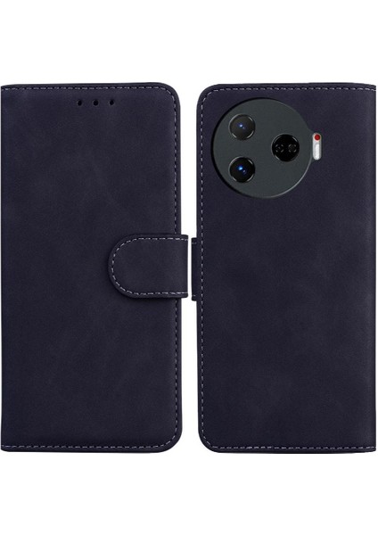 Tecno Camon 30 Pro Premium Pu Deri Manyetik Standı Tutucu Için Flip Case (Yurt Dışından)