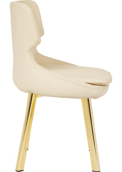 Gold Metal Ayaklı Salon/Mutfak Sandalyesi Selekulak (Suni Deri) Gold Ayak modelleri