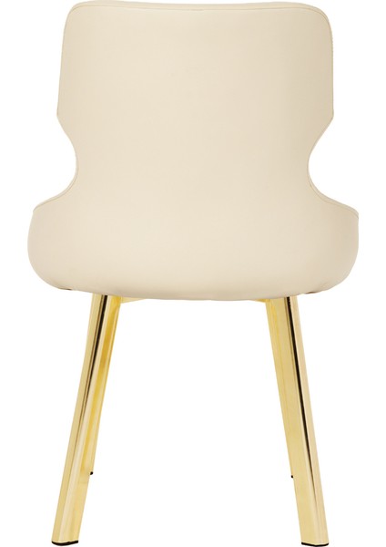 Gold Metal Ayaklı Salon/Mutfak Sandalyesi Selekulak (Suni Deri) Gold Ayak fırsatları