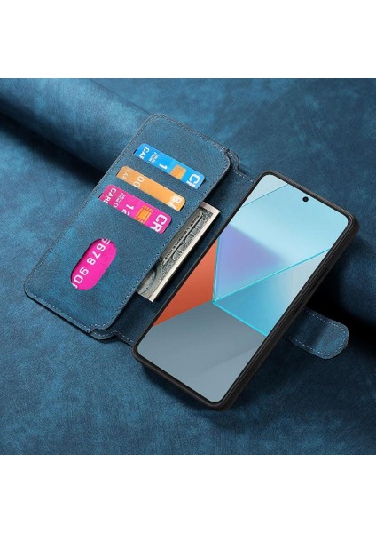 Xiaomi Redmi Not 13 Pro 4g Için Flip Case Cüzdan Retro Mıknatıs Koruyucu (Yurt Dışından)