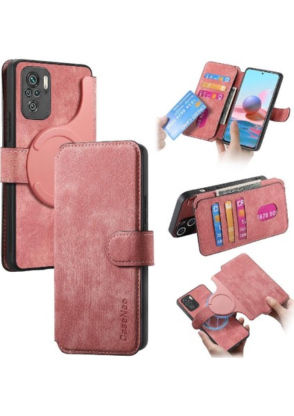 Xiaomi Redmi Not 10 Için Flip Case 4g Cüzdan Kart Standı Mıknatıs Koruyucu (Yurt Dışından)