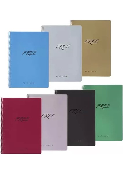 Free Platinum Spiralli Defter A4 Kareli 60 Yaprak (320312)