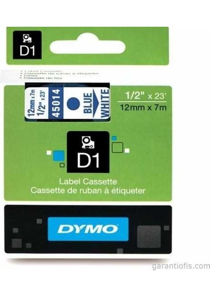 D1 Beyaz/mavi Yedek Şerit 12MM x 7mt (45014)