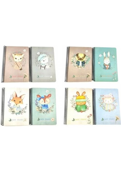 Easy Notes Spiralli Sert Kapak Defter 17X24 Çizgili 120 Yaprak (4743)