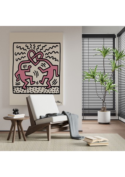 Oda Dekorasyon Pop Art Kanvas Tablo Keith Haring Sanatsal Tablo Salon Dekorasyonu Duvar Tablosu