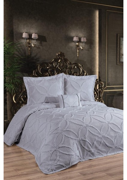 Zehra Pamuklu Çift Kişilik Yatak Örtüsü Gri fiyatları