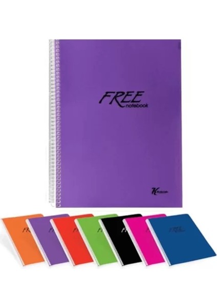 Free Spiralli Defter A5 Kareli 120 Yaprak (450152)