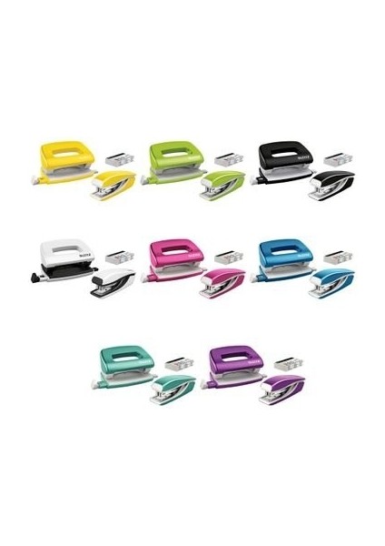 5561 Mini Zımba ve Delgeç Set Wow Metalik Siyah (10 Sayfa)