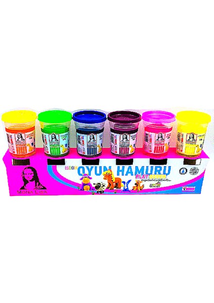 ML246-3 Monalisa Oyun Hamuru Neon 6 RENKX120GR