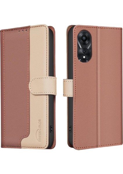 Oppo A78 5g Kickstand Darbeye Tpu Iç Kabuk Için Flip Case Rfıd Flip (Yurt Dışından)