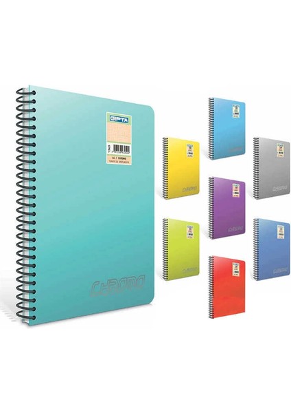Chromo Spiralli Pp Defter A4 40 Yaprak Kareli