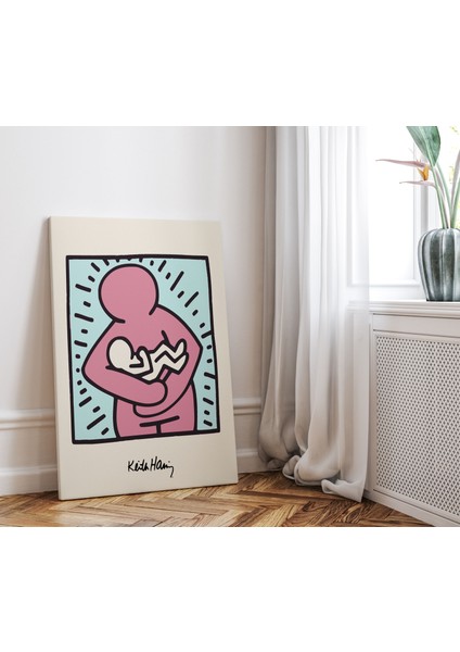 Keith Haring Pop Art Duvar Tablosu Oda Dekorasyonu Kanvas Tablo Cafe Dekor Sanatsal Tablo