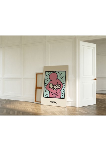 Keith Haring Pop Art Duvar Tablosu Oda Dekorasyonu Kanvas Tablo Cafe Dekor Sanatsal Tablo