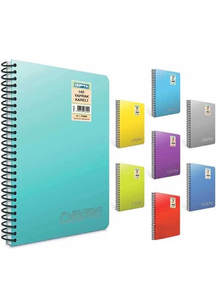 Chromo Double Metal Spiralli Kareli Defter A4 140 Yaprak fiyatları