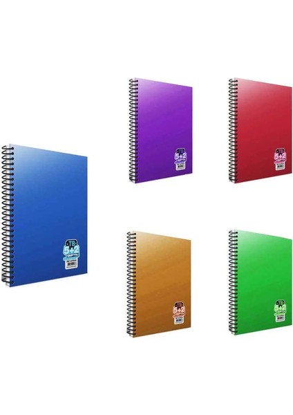 Tb Spiralli Seperatörlü Plastik Kapak Defter A4 280 Yaprak 5+2