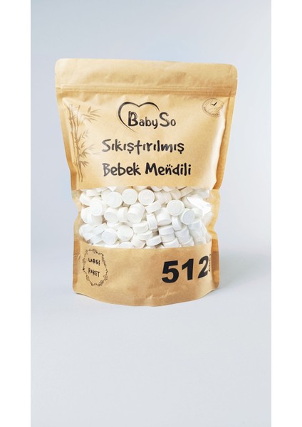 Sıkıştırılmış Bebek Mendili 512 Adet Paket modelleri
