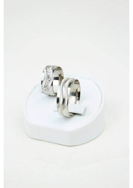 Cnc Zeminli Düz Brose 925 Ayar Gümüş Alyans, Nişan ve Söz Yüzüğü fiyatları