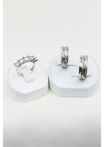 Normal Brose Çapraz Kalemli 925 Ayar Gümüş Alyans, Nişan ve Söz Yüzüğü