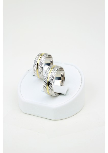 Erkek Brose Bayan Pah Yaldızlı Parlak 925 Ayar Gümüş Alyans, Nişan ve Söz Yüzüğü fiyatları