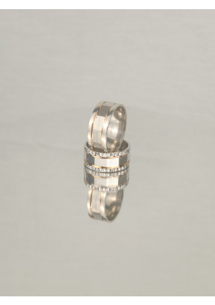 Çift Su Yolu Köşeli Akordiyon Rose 925 Ayar Gümüş Alyans, Nişan ve Söz Yüzüğü fiyatları