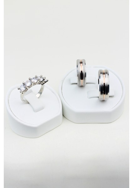 Duygusal Bağ Birleşimi 925 Ayar Gümüş Alyans, Nişan ve Söz Yüzüğü