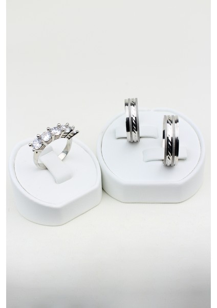 Doğal Zarafet Bağlantısı 925 Ayar Gümüş Alyans, Nişan ve Söz Yüzüğü