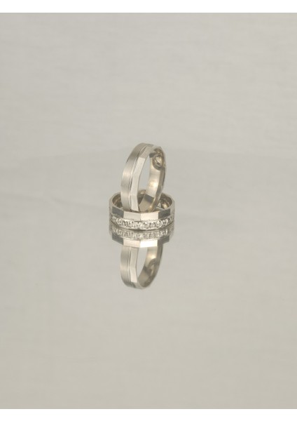 Köşeli Ortası Su Yolu 925 Ayar Gümüş Alyans, Nişan ve Söz Yüzüğü fiyatları