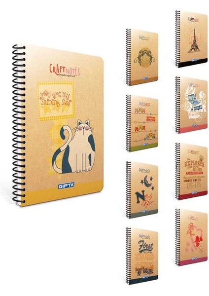 Craft Notes Spiralli Sert Kapak Defter 17 x 24 100 Yaprak Çizgili fiyatları
