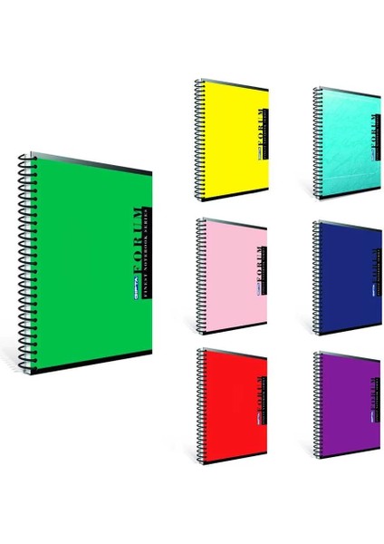 Forum Spiralli Karton Kapak Kareli Defter A4 96 Yaprak