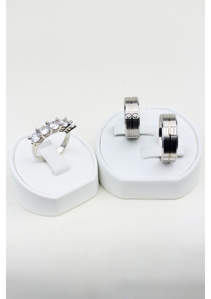 Deniz Mavisi Bağlantısı 925 Ayar Gümüş Alyans, Nişan ve Söz Yüzüğü