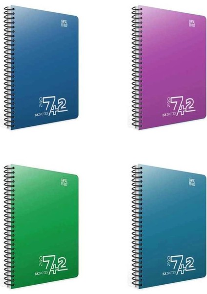 Defter Bx Notes Spiralli Seperatörlü Plastik Kapak 7+2 A4 240 Yaprak fiyatları
