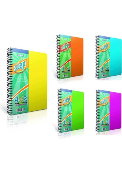 Stepspiralli 4+2 Seperatörlü 17 x 24 x 150 Yaprak Defter fiyatları
