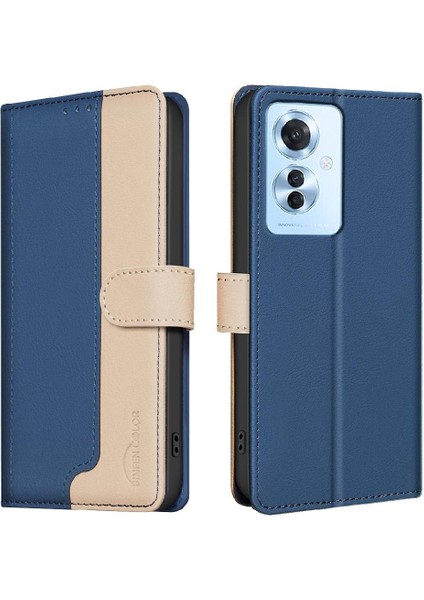 Oppo Oppo 11F 5g Kickstand Darbeye Tpu Iç Kabuk Kartı Için Flip Case (Yurt Dışından)