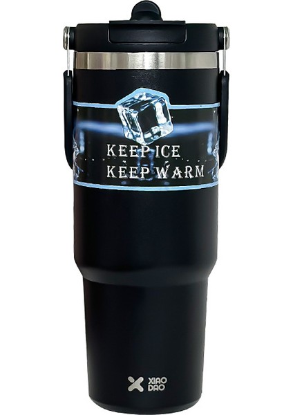 Big Mac 304 Büyük Kapasiteli Yüksek Görünümlü Hasır Termos Bardak (Yurt Dışından)