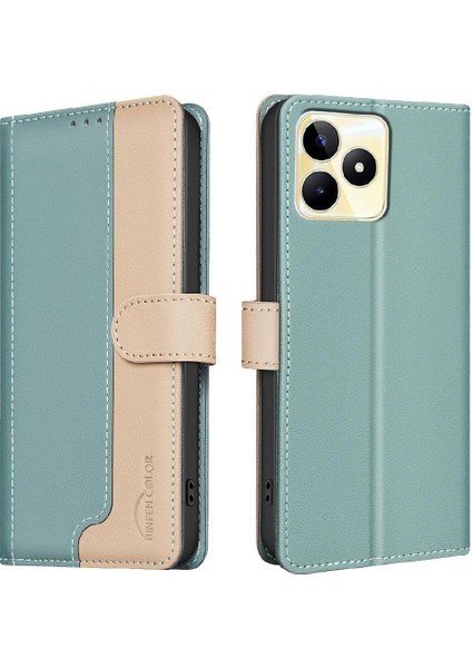 Realme C53 Flip Folio Kart Yuvaları Için Flip Case Tutucu Kickstand Darbeye (Yurt Dışından)