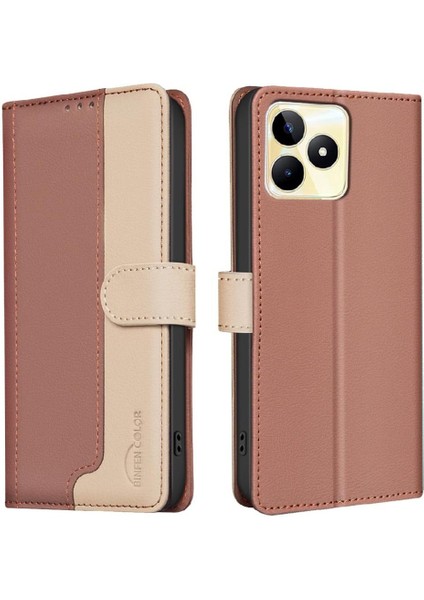 Realme C53 Flip Folio Kart Yuvaları Için Flip Case Tutucu Kickstand Darbeye (Yurt Dışından) indirimleri
