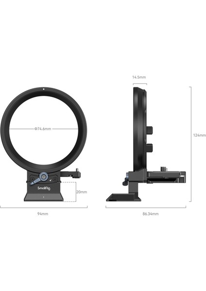 4300 Canon-R Yatay/dikey Dönebilen Montaj Plaka Kiti modelleri