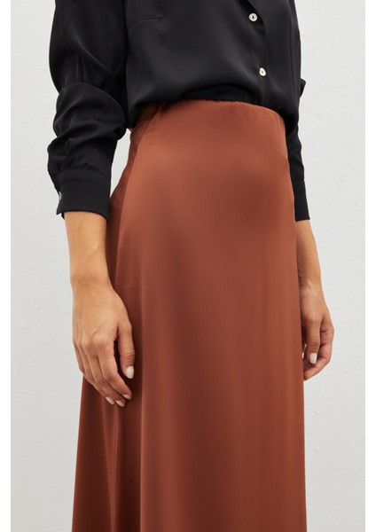 Uzun Saten Etek - Kahve fırsatları