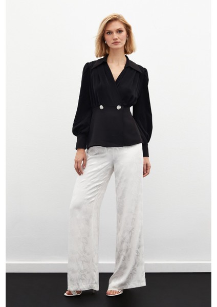 Gömlek Yakalı Bluz - Siyah modelleri