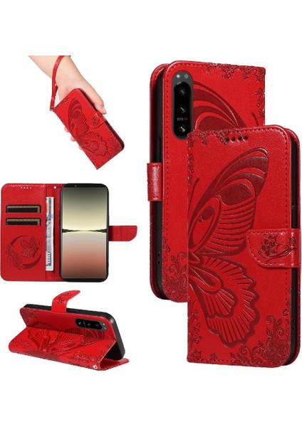 Kredi Kartı Yuvası ile Sony Xperia 5 Iv Için Flip Case Yüksek Kalite Deri (Yurt Dışından)