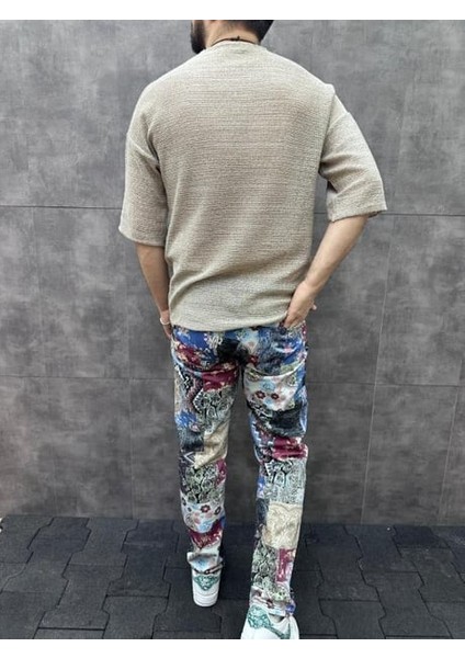 Triko Örme Krem Tshirt modelleri