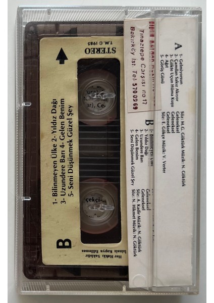 Ezginin Günlüğü Seni Düşünmek Kaset (Orjnal Dönem Kağıt Baskı Kaset) fiyatları