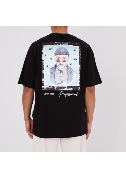 The Leon Siyah Nakışlı Oversize Unisex T-Shirt fiyatları