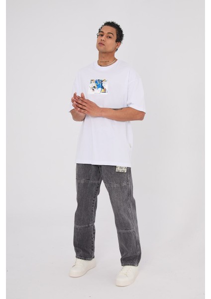 Vincent Van Gogh Haritası Beyaz Oversize T-Shirt fiyatları