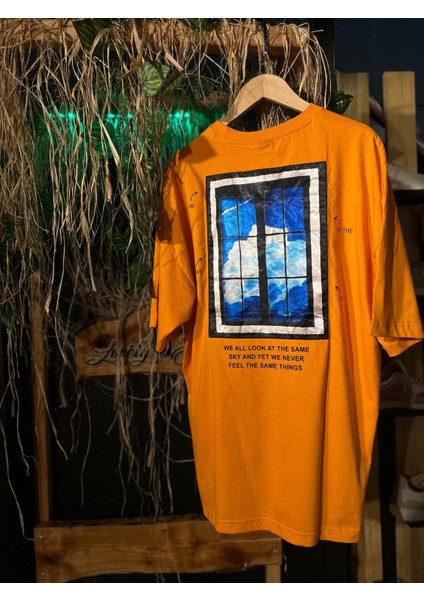 Vincent Van Gogh Turuncu Oversize T-Shirt