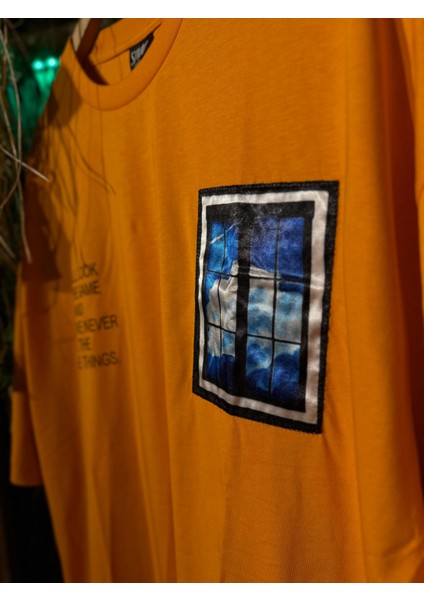 Vincent Van Gogh Turuncu Oversize T-Shirt modelleri