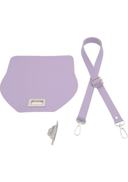 Suni Deri 21X19 cm Kapaklı ve Ayarlı Saplı Çanta Seti Lila Renk Gümüş Metalli fiyatları