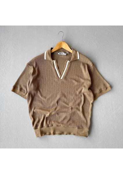 Polo Yaka Örme Triko T-Shirt