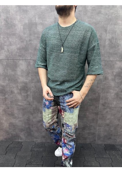 Triko Örme Yeşil Tshirt